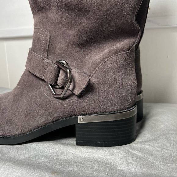 Vince Camuto Grey Suede Mid-Calf Boots - Picture 3 of 10